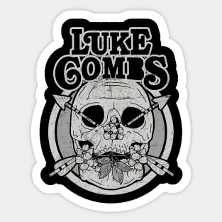 Vintage Skull Luke Combs Sticker